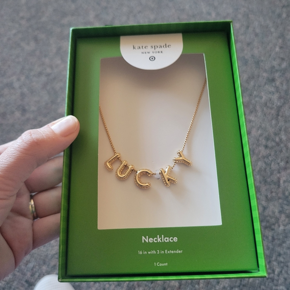 Kate Spade Bubble LUCKY Gold Necklace